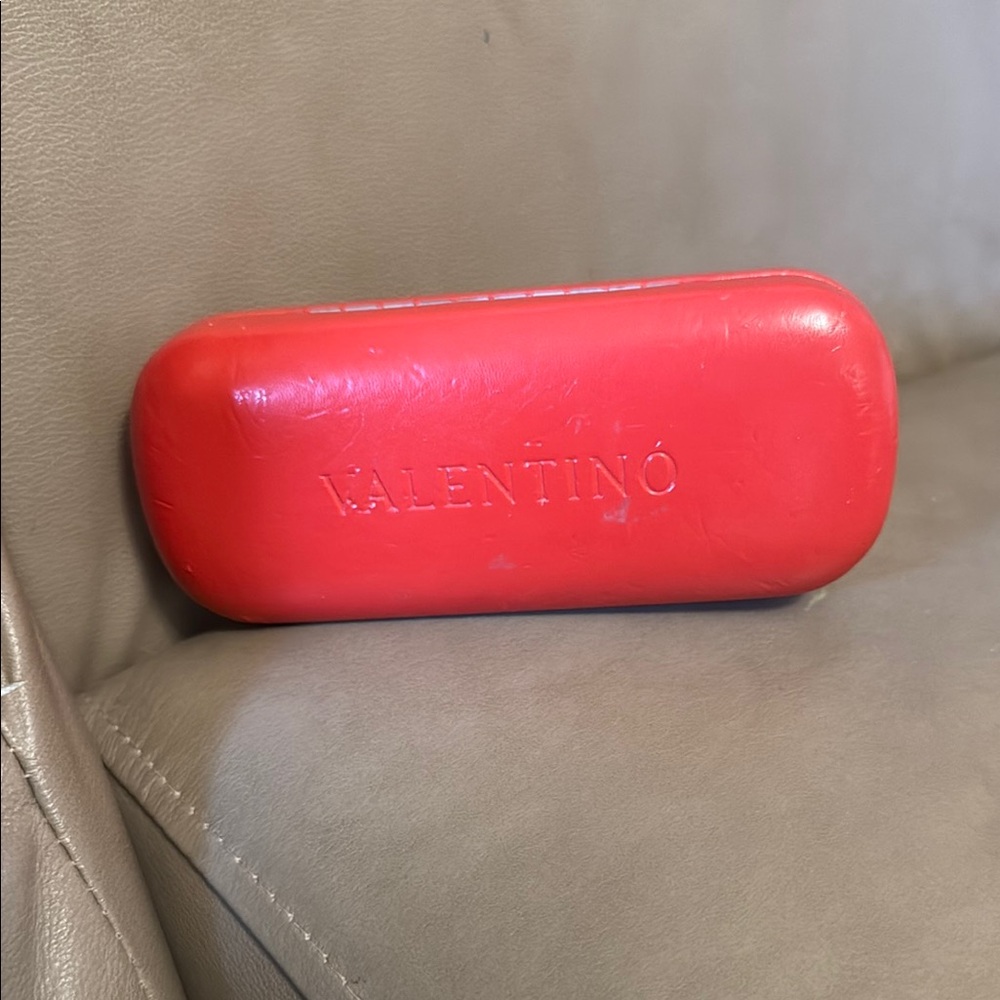 Vintage Valentino Red Glasses Case